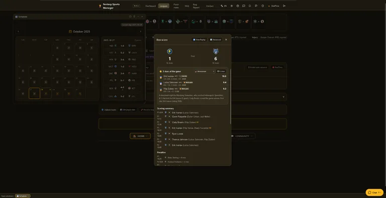 Fantasy Sports Manager — capture 4